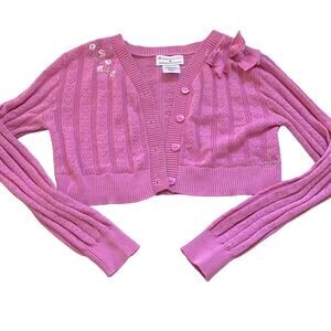 NWOT loveshackfancy American girl pink cardigan